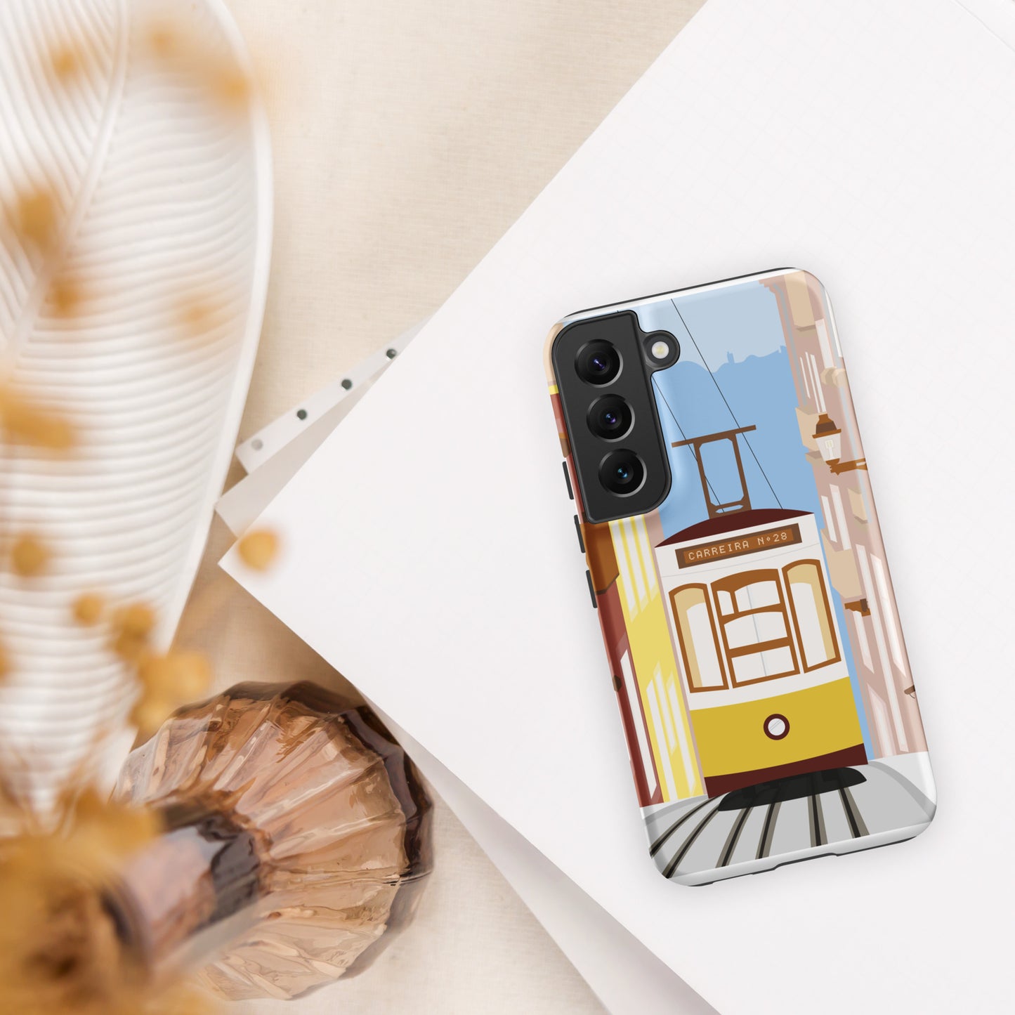 Coque Samsung rigide double protection « Tramway Lisbonne »