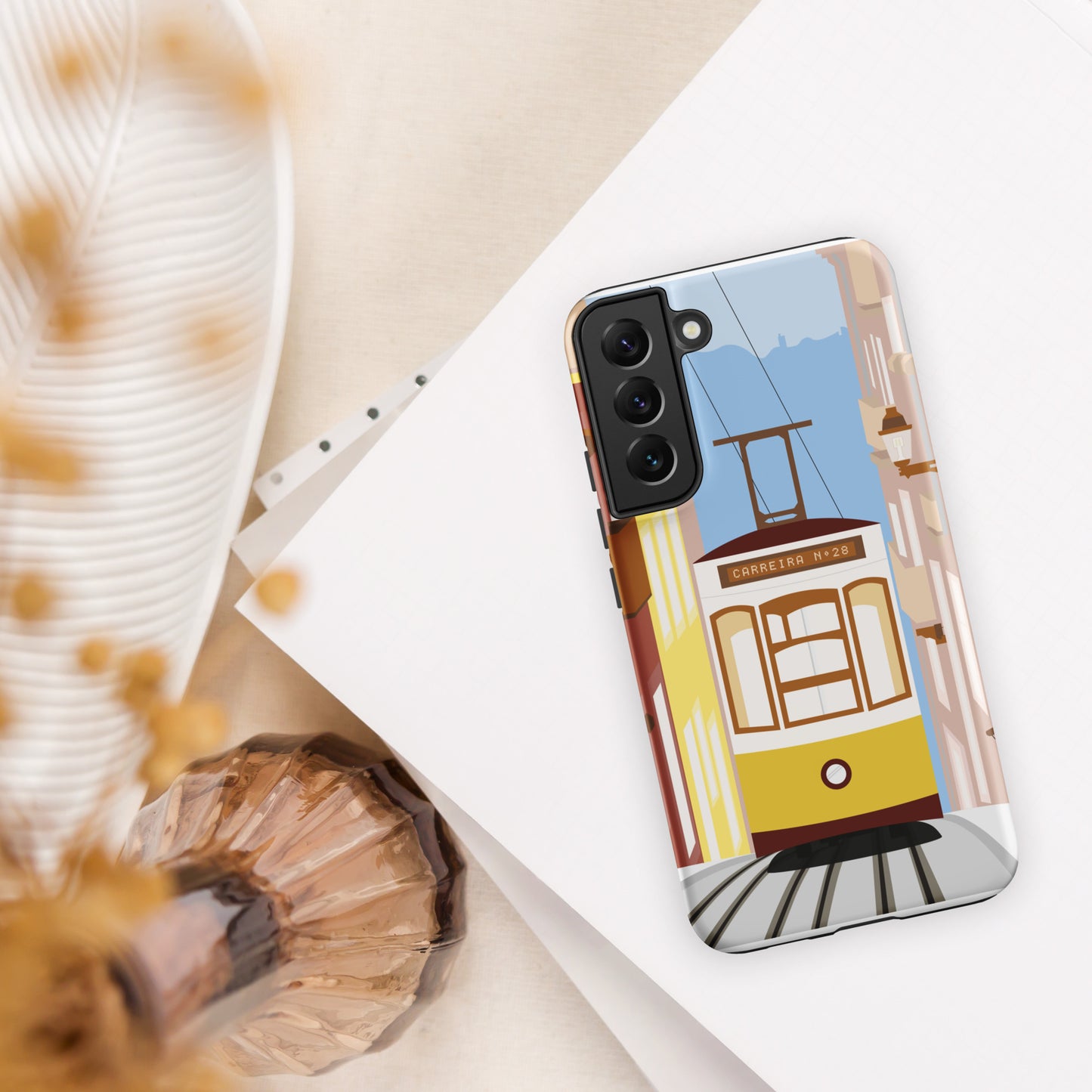 Coque Samsung rigide double protection « Tramway Lisbonne »