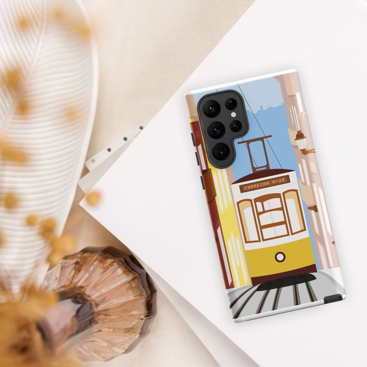 Coque Samsung rigide double protection « Tramway Lisbonne »