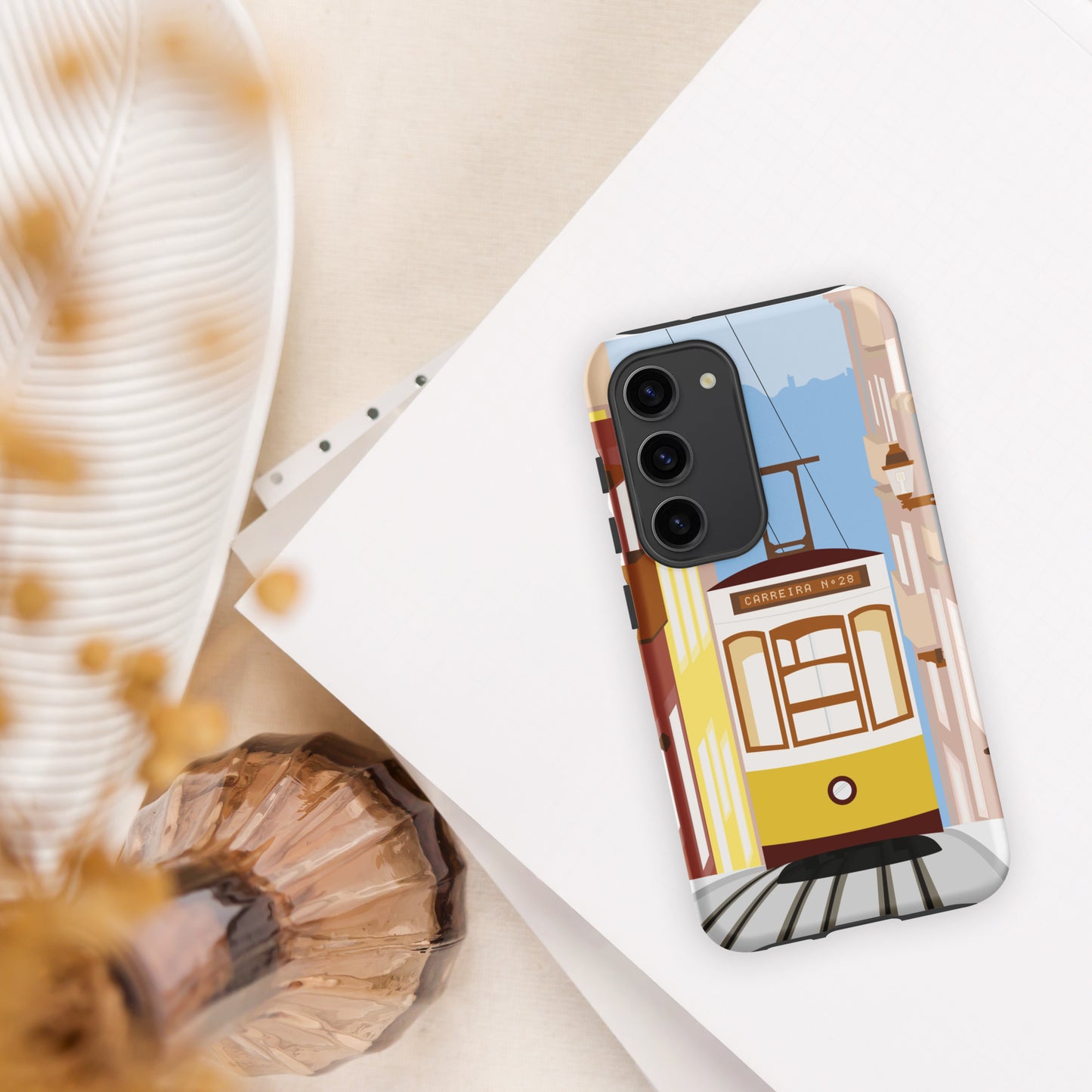 Coque Samsung rigide double protection « Tramway Lisbonne »