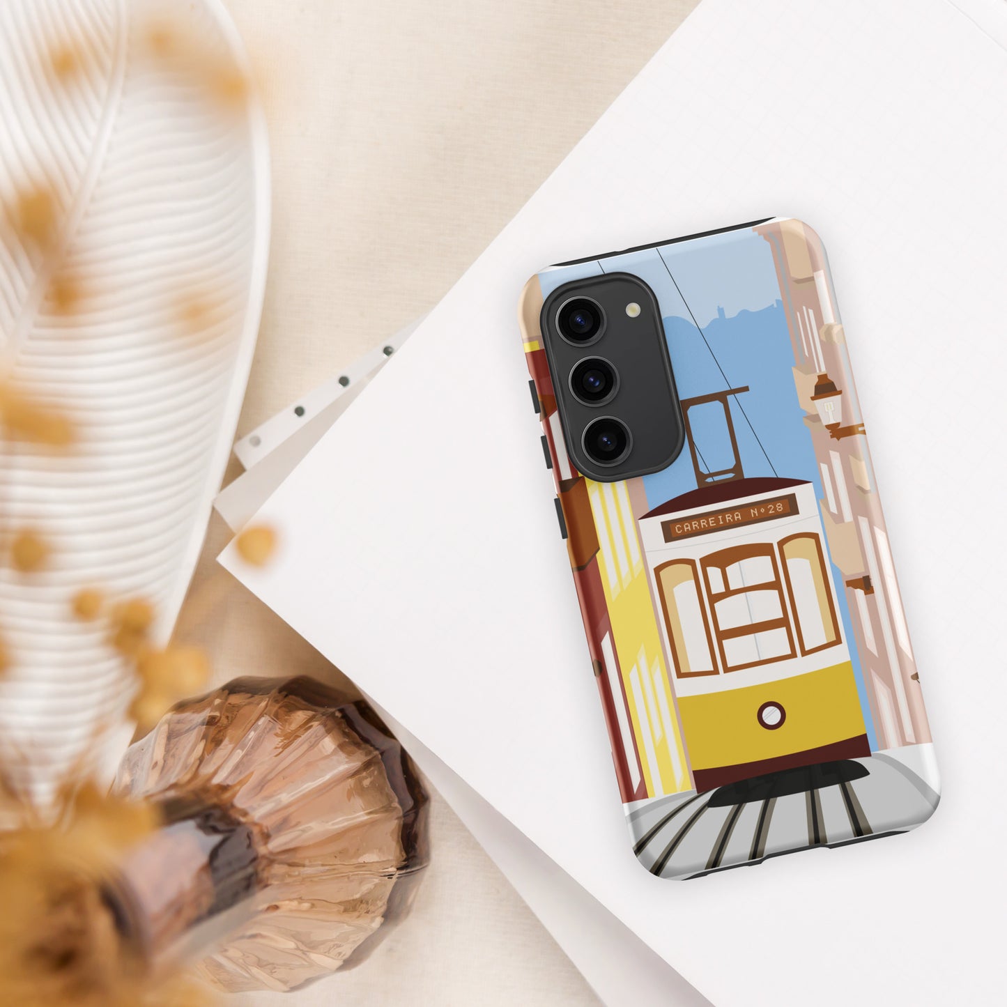 Coque Samsung rigide double protection « Tramway Lisbonne »