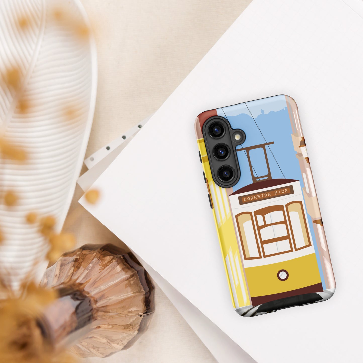Coque Samsung rigide double protection « Tramway Lisbonne »