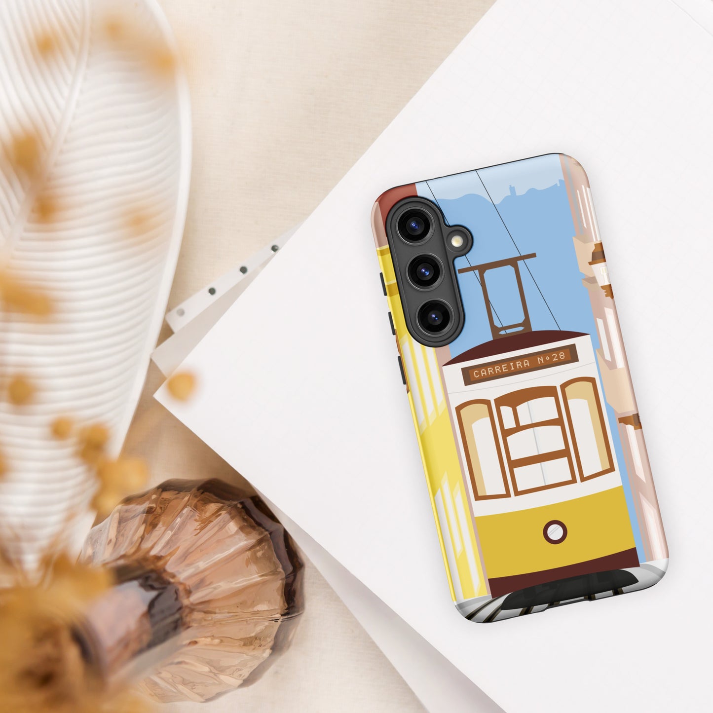 Coque Samsung rigide double protection « Tramway Lisbonne »