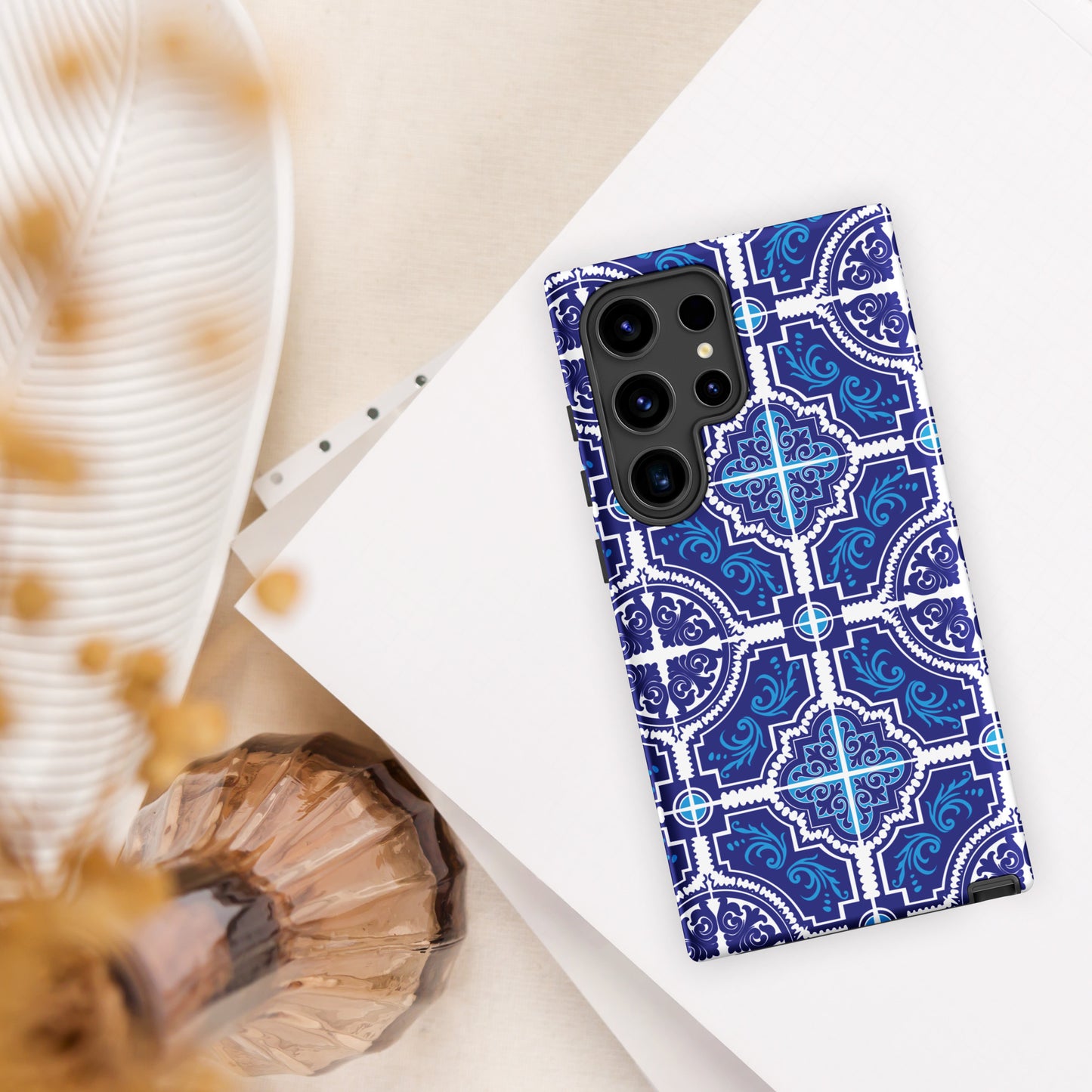 Coque Samsung rigide double protection "Azulejos"