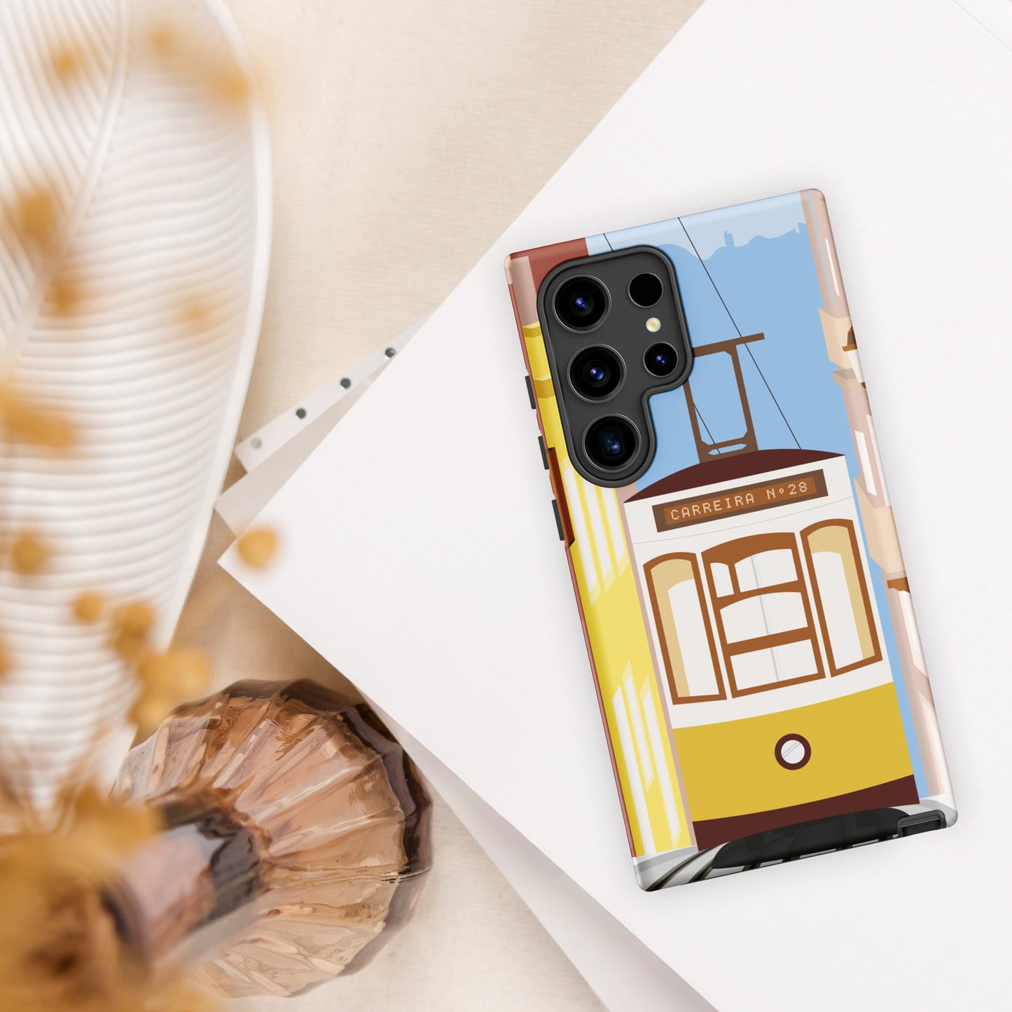 Coque Samsung rigide double protection « Tramway Lisbonne »