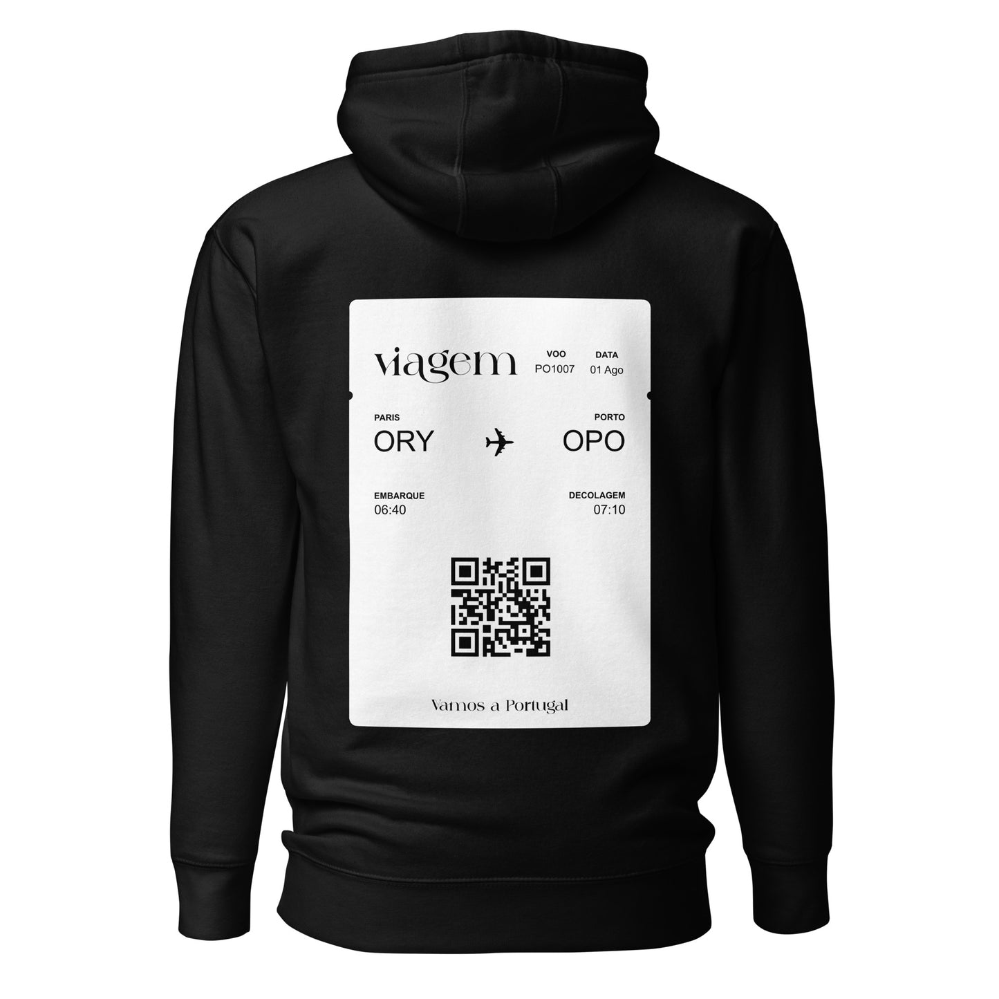 Sweat à capuche « Paris - Porto » personnalisable
