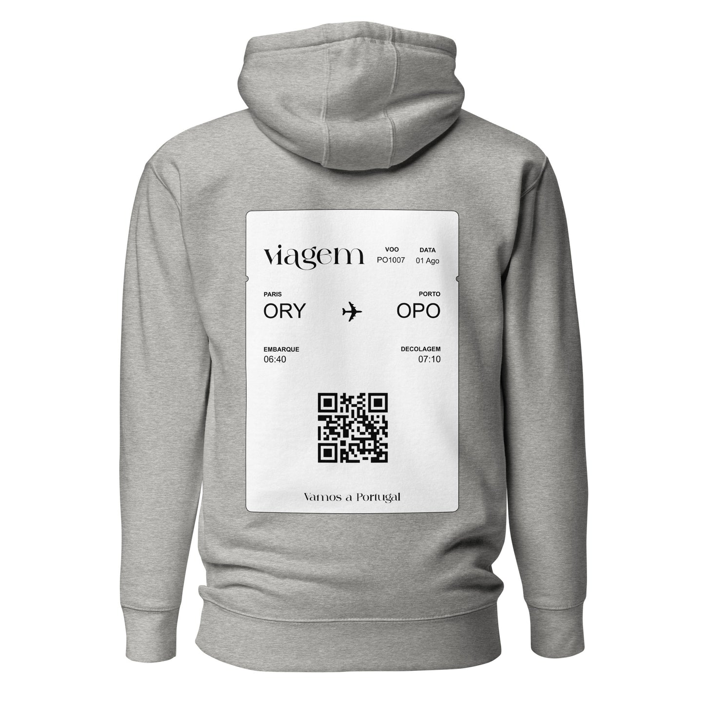 Sweat à capuche « Paris - Porto » personnalisable