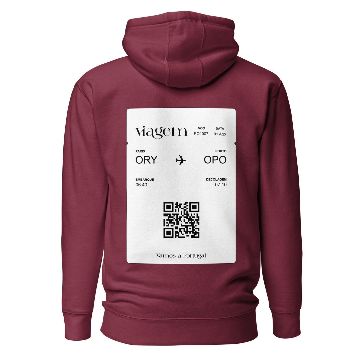 Sweat à capuche « Paris - Porto » personnalisable
