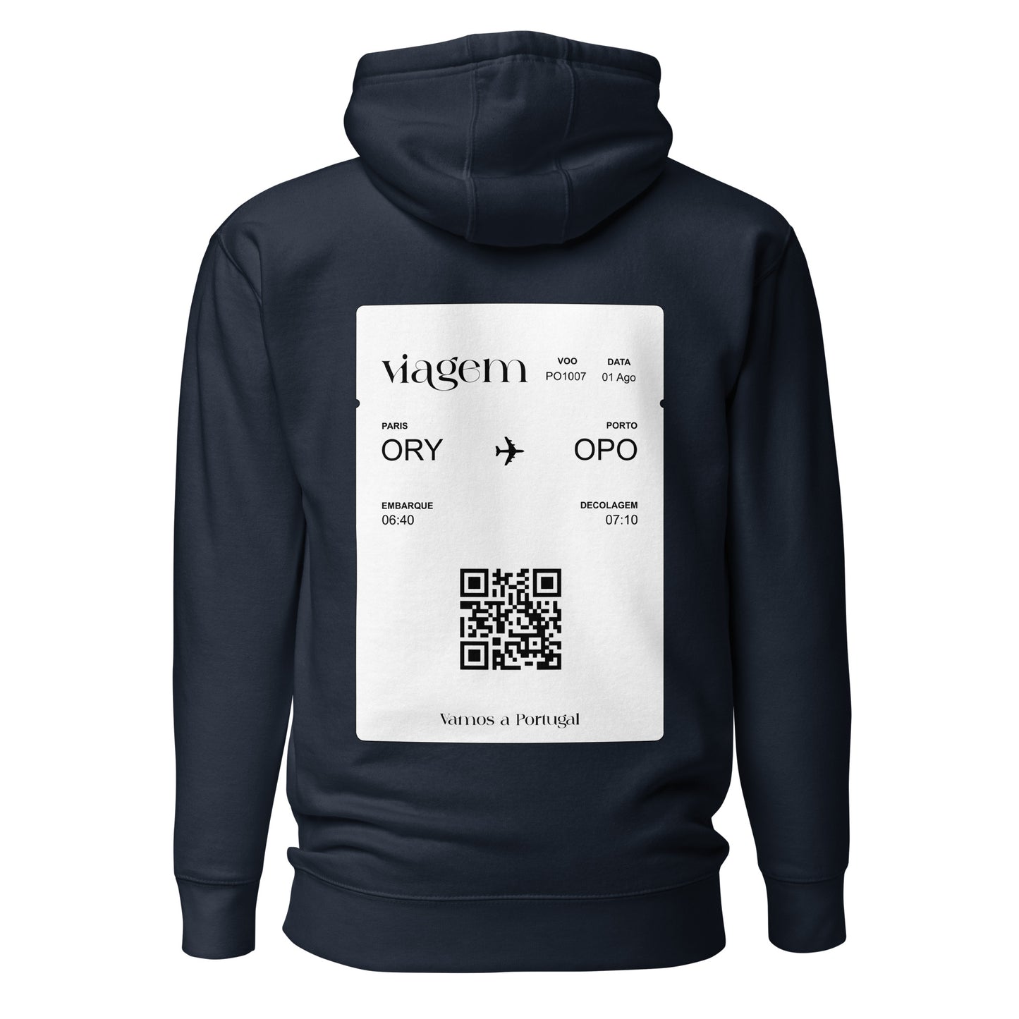 Sweat à capuche « Paris - Porto » personnalisable