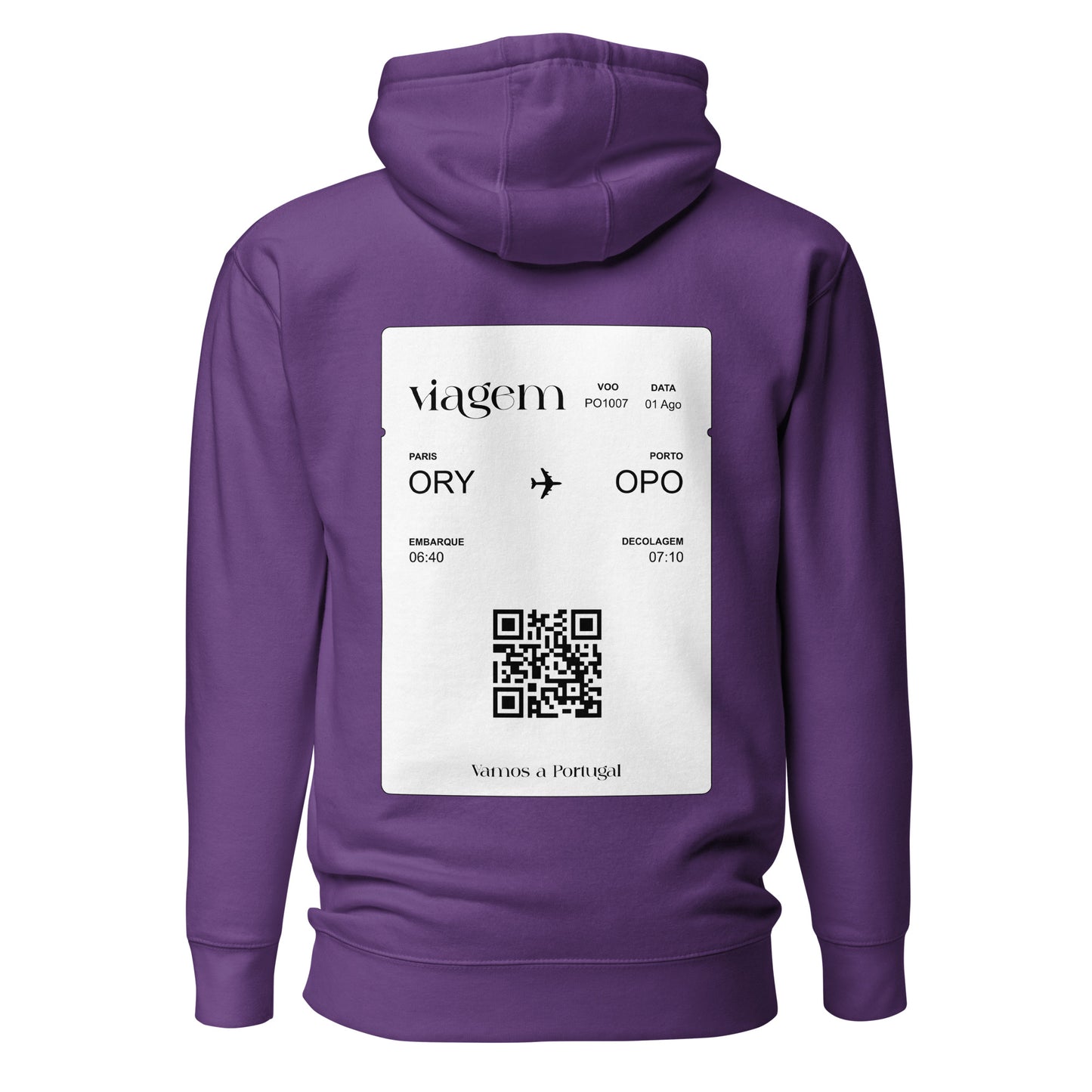 Sweat à capuche « Paris - Porto » personnalisable