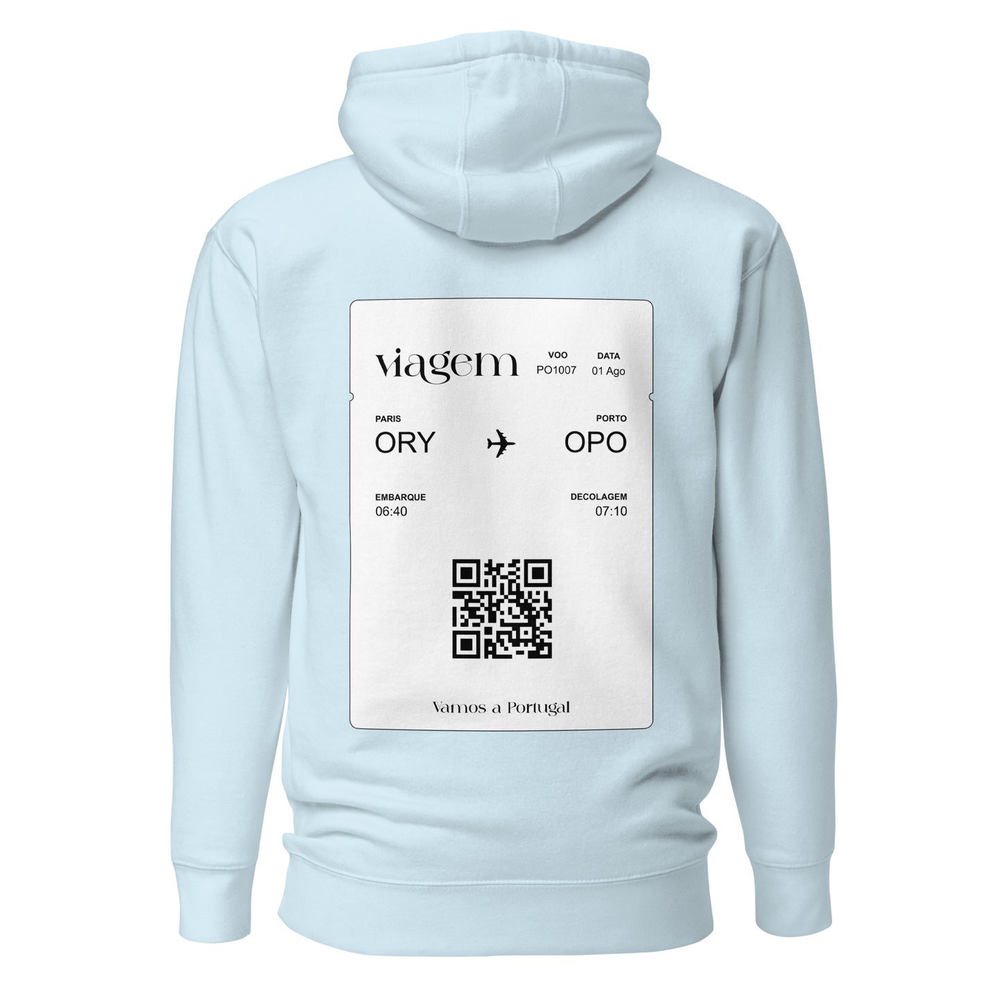 Sweat à capuche « Paris - Porto » personnalisable