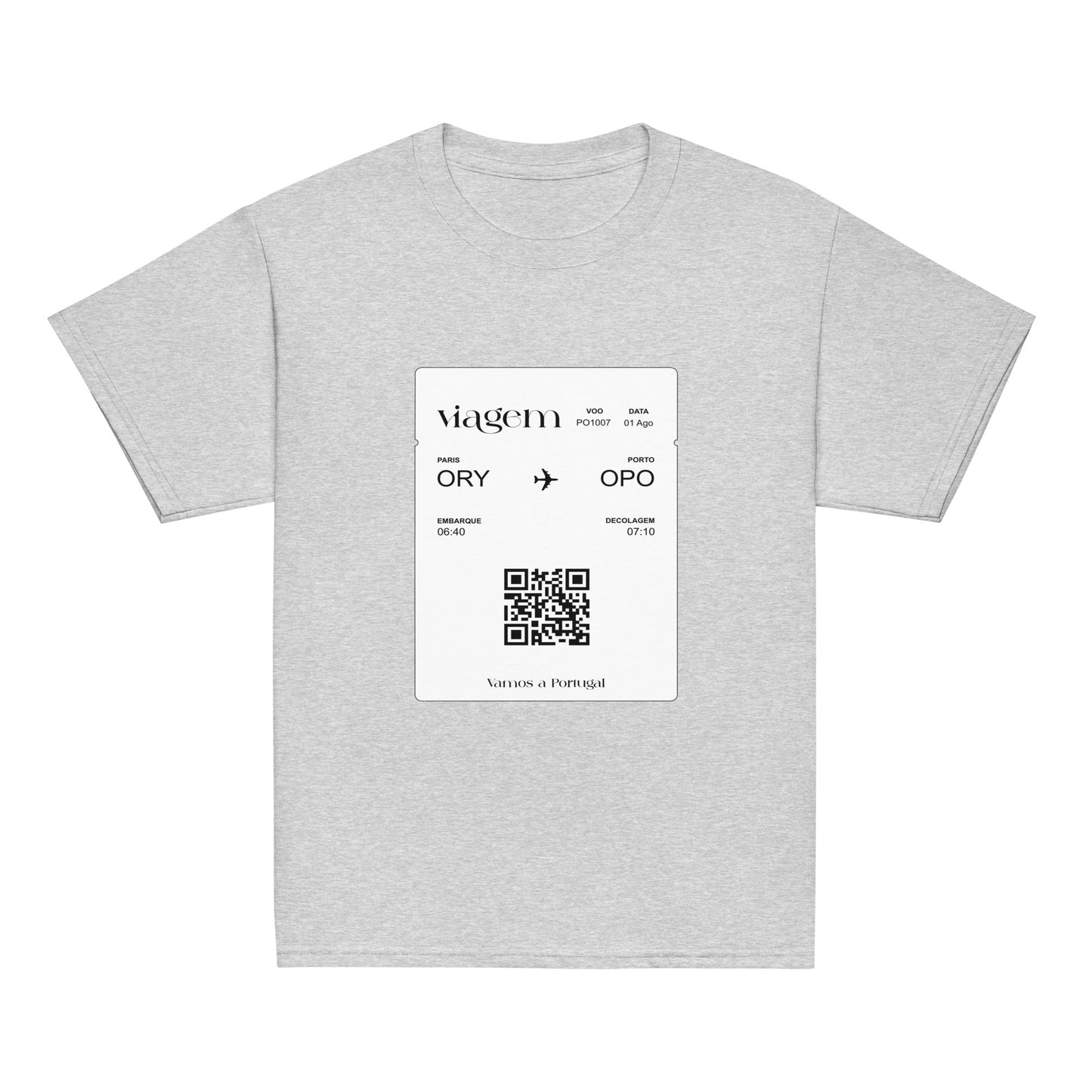 T-shirt infantil “Paris - Porto” personalizável