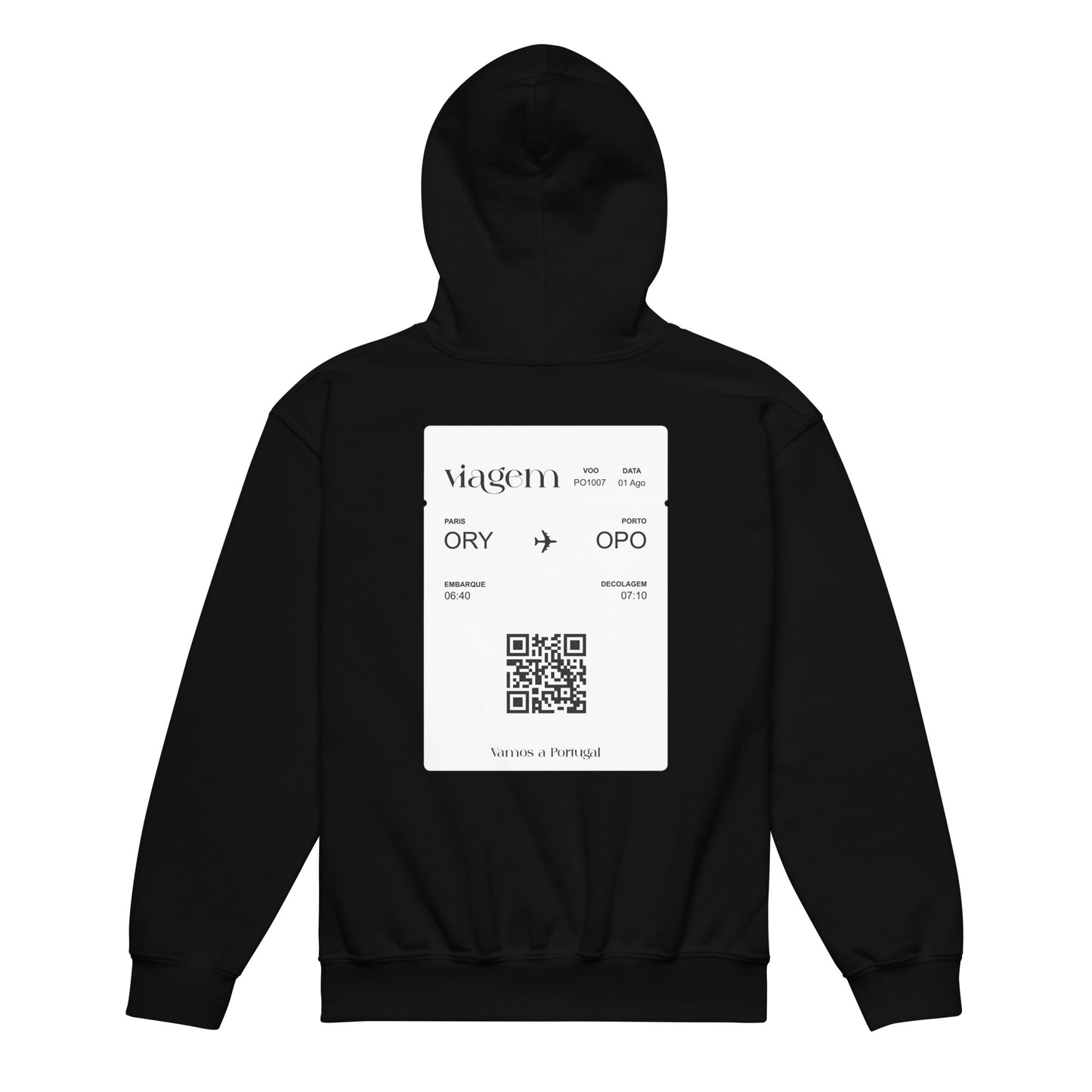 Sweat à capuche enfant « Paris - Porto » personnalisable