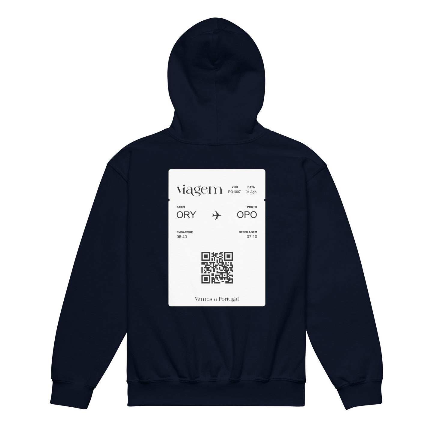 Sweat à capuche enfant « Paris - Porto » personnalisable
