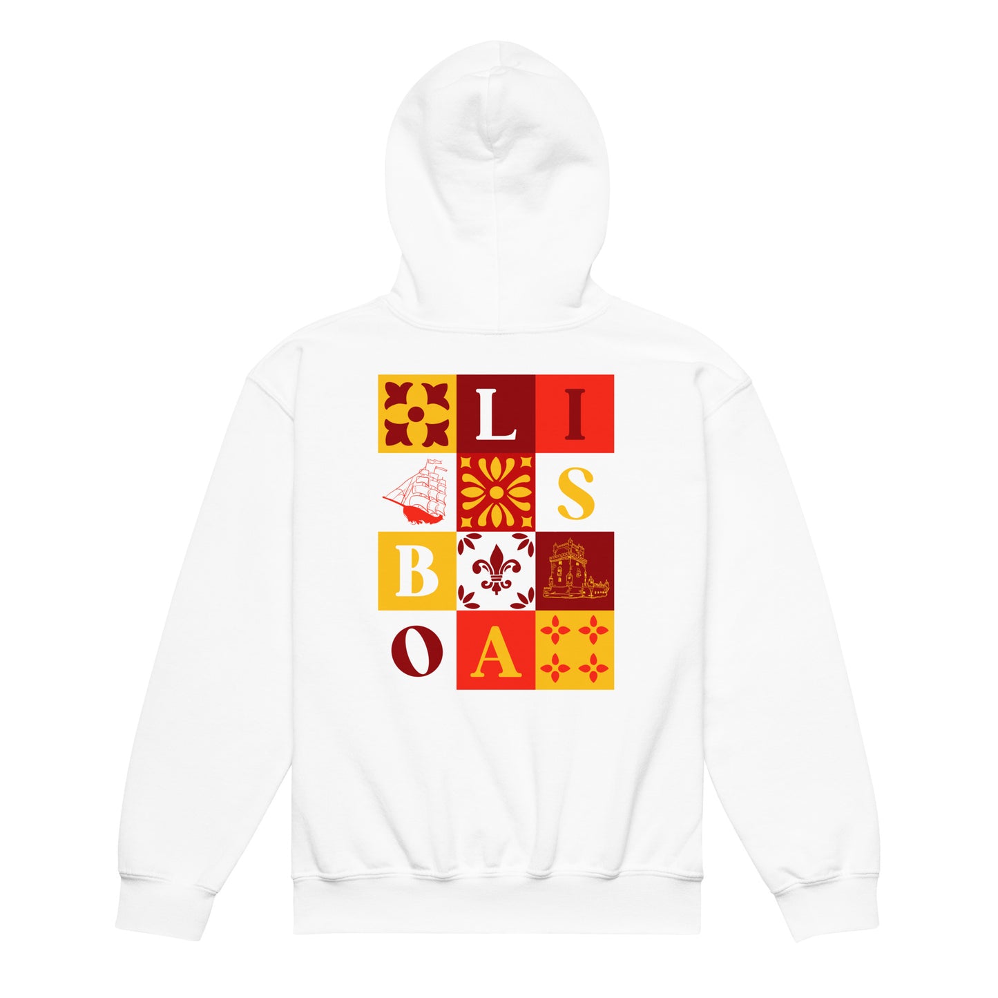 Sweat à capuche enfant brodé « A minha Lisboa »