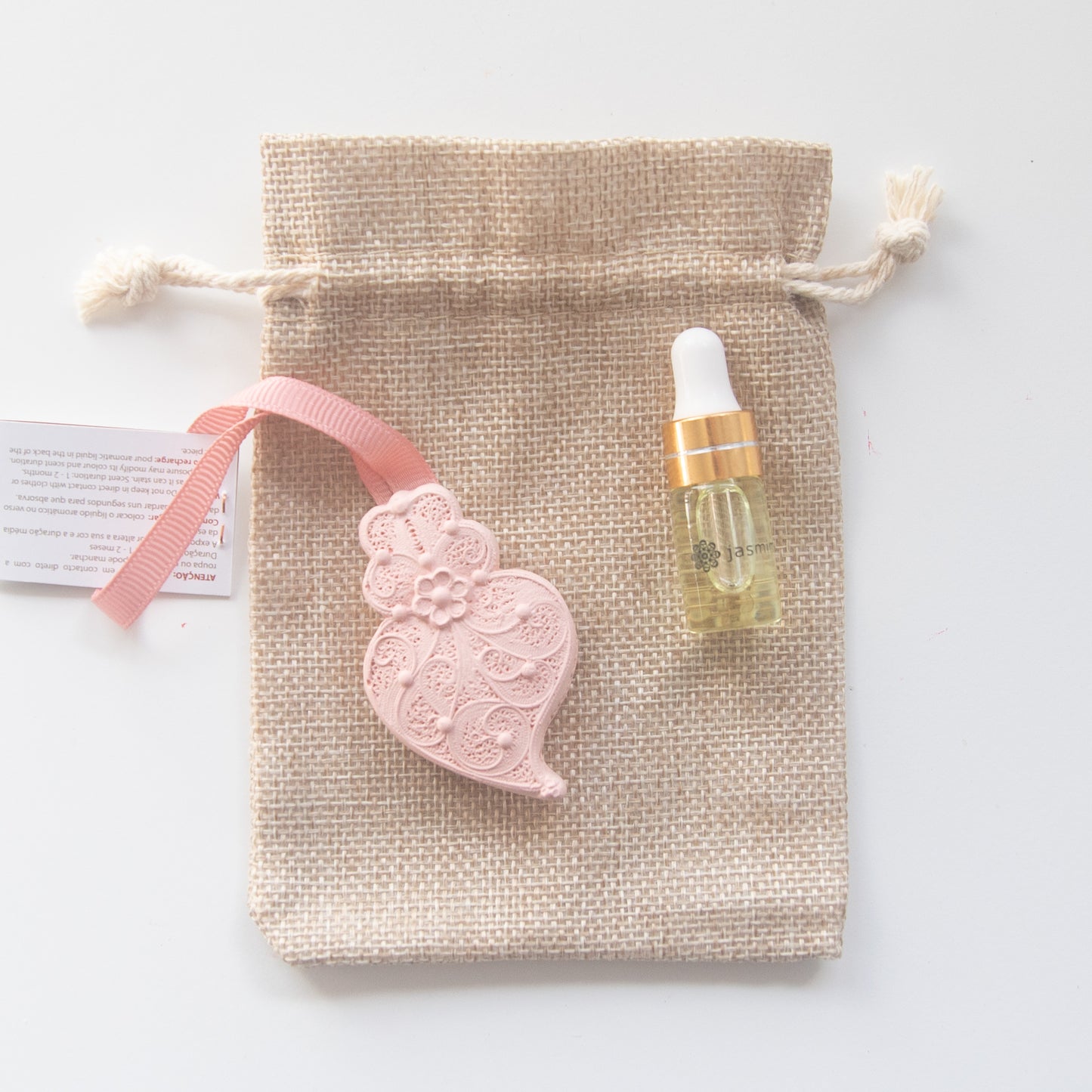 Coeur de Viana parfumé « Rose poudré »