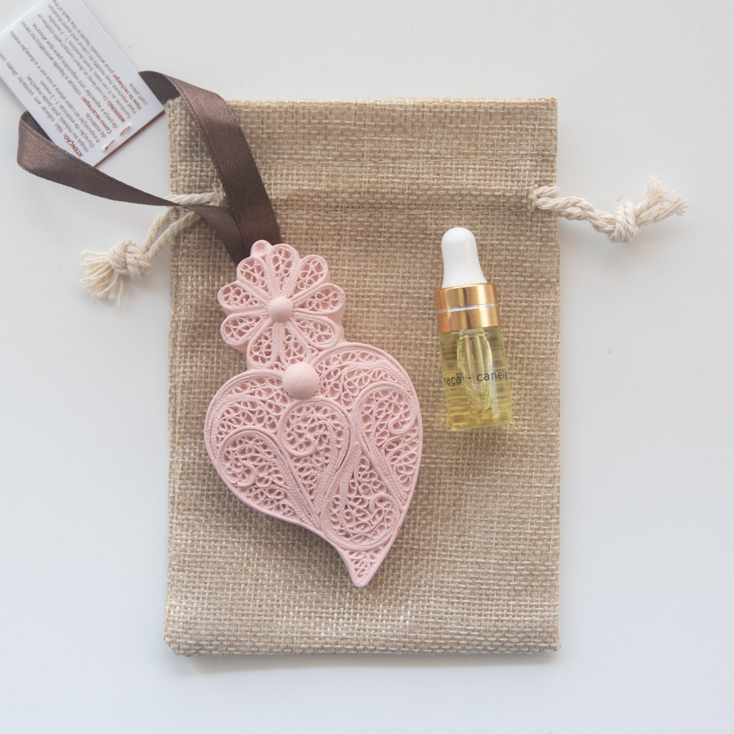 Coeur de Viana parfumé « Rose poudré »