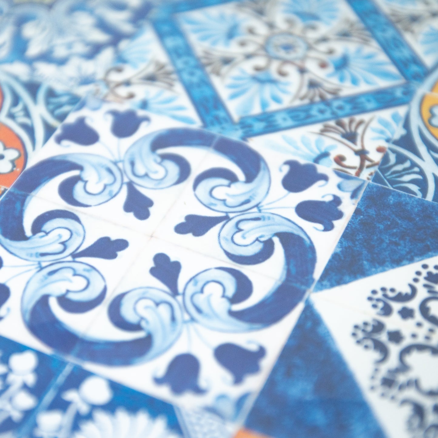 Ensemble de sets de table et dessous de verres "Azulejos Portugal"
