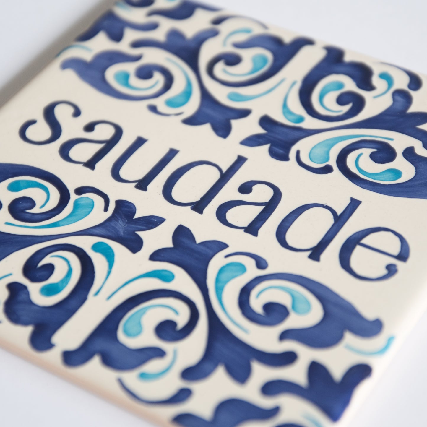 Azulejo peint à la main "Saudade"