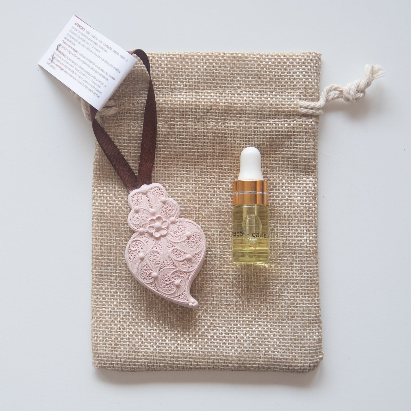 Coeur de Viana parfumé « Rose poudré »