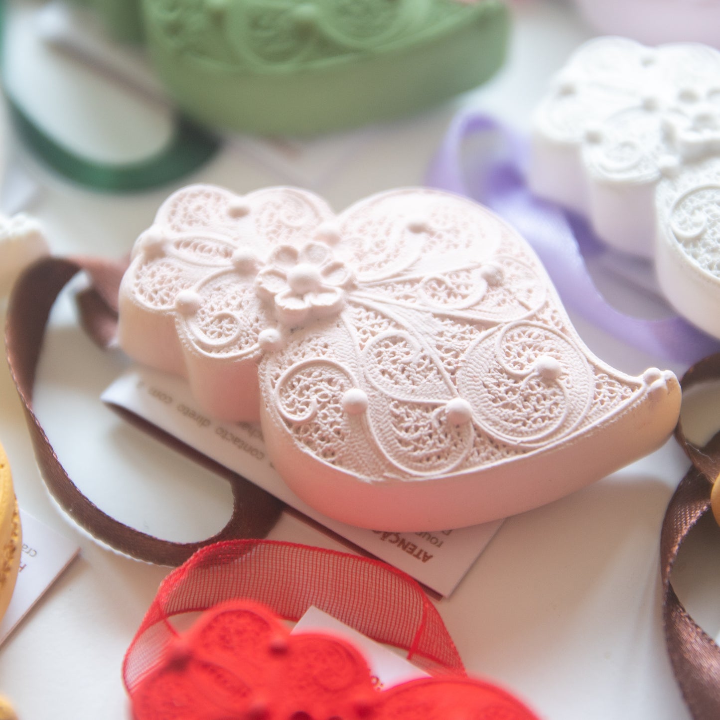 Coeur de Viana parfumé « Rose poudré »