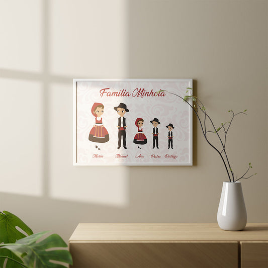 Affiche "Família Minhota" personnalisable - PDF à imprimer