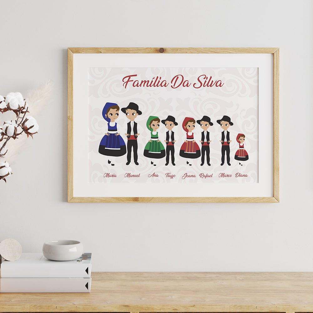 Affiche "Família Minhota" personnalisable - PDF à imprimer