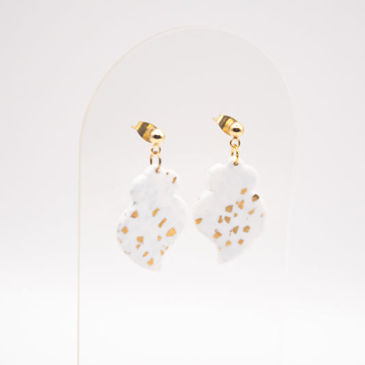 Boucles d'oreilles "Coeur de Viana blanc"