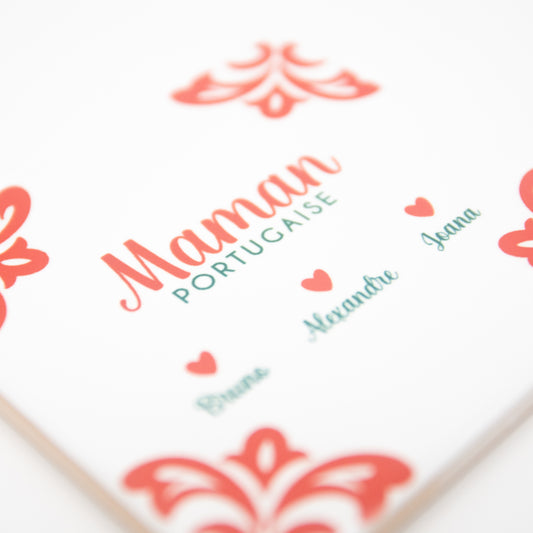 Azulejo « Maman portugaise » personnalisable - sur devis à partir de 50 unités