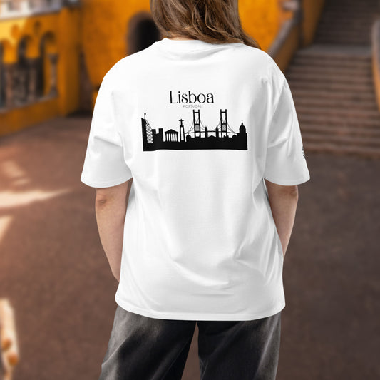 T-shirt oversize « Skyline Lisbonne »
