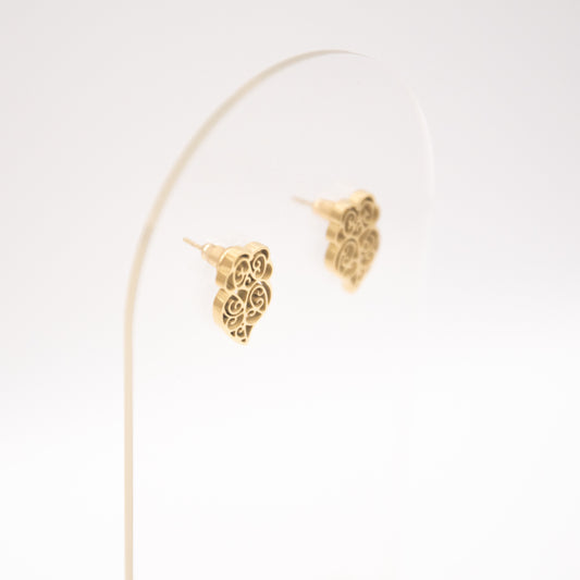 Boucles d'oreilles "Coeur de Viana" contemporaines en acier inoxydable