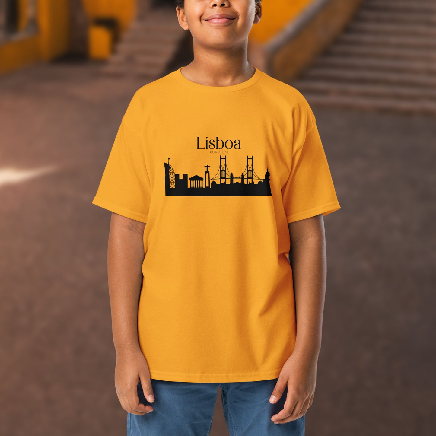 T-shirt enfant « Skyline Lisbonne »