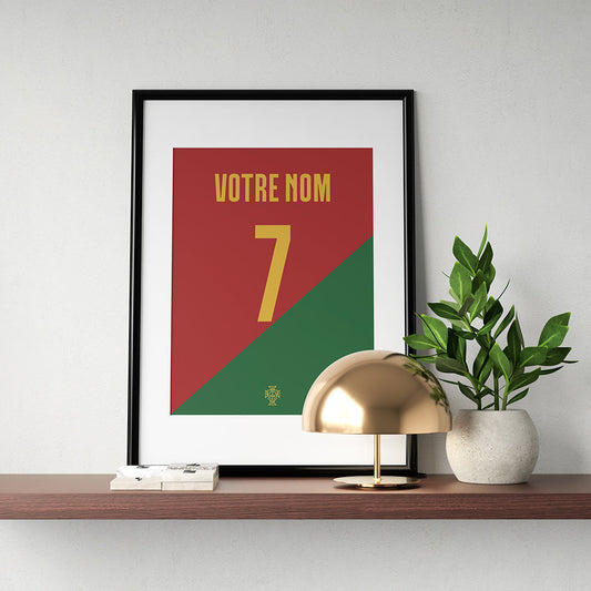 Affiche "Maillot Portugal" personnalisable - PDF à imprimer