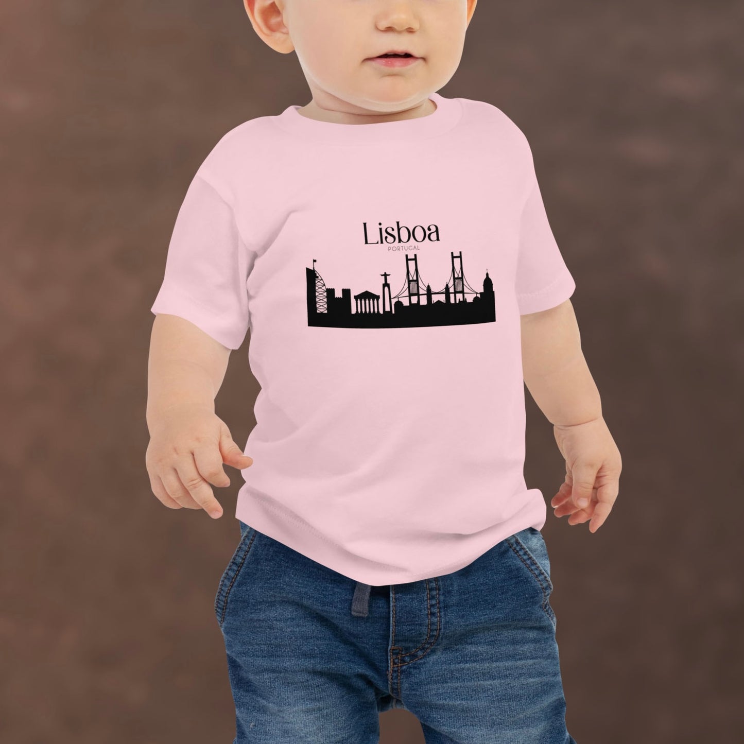 T-shirt bébé « Skyline Lisbonne »