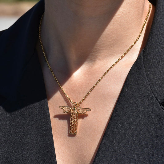 Collier « Cristo Rei » en filigrane