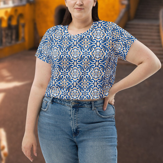 T-shirt Crop-Top « Azulejos de Vidago »