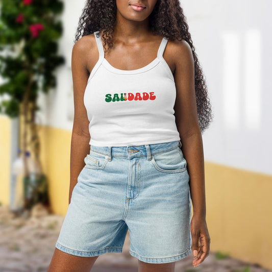 Débardeur côtelé « Saudade Portugal »