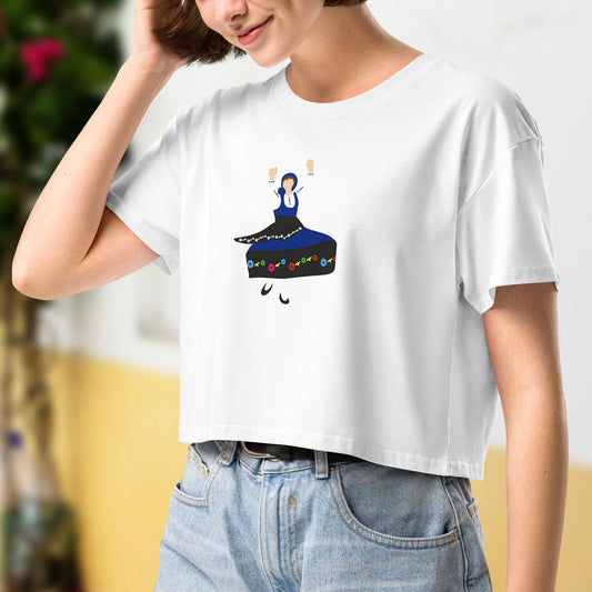 Crop top « Minhota bleue »