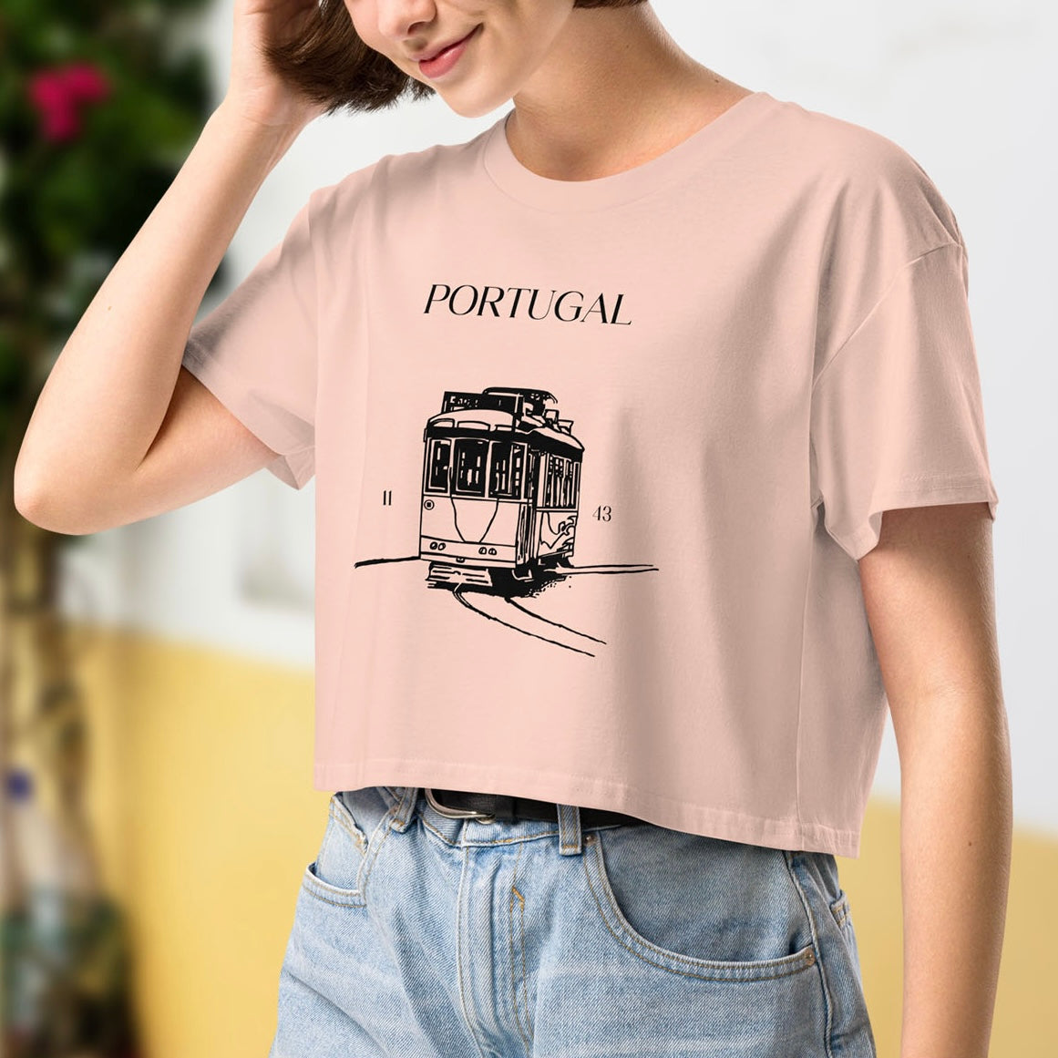 Crop top « Croquis Portugal »