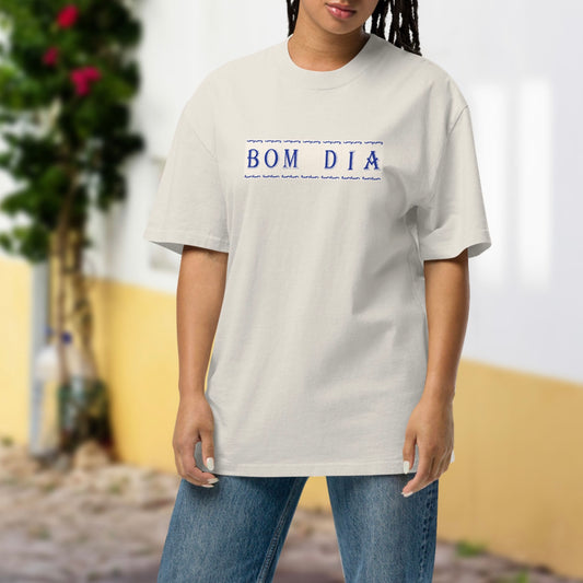 T-shirt oversize « Azulejos Bom Dia »