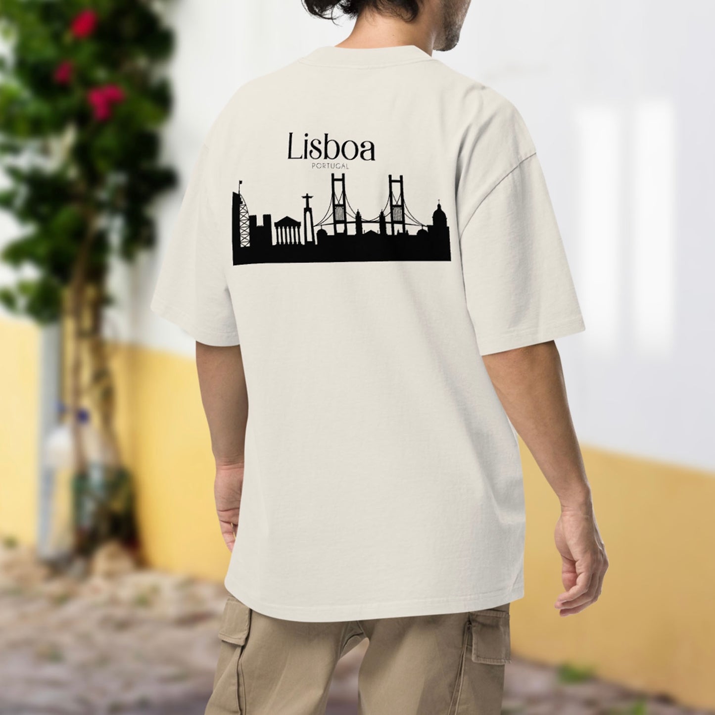 T-shirt oversize « Skyline Lisbonne »