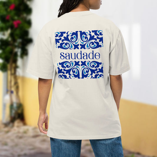 T-shirt oversize « Azulejo Saudade »