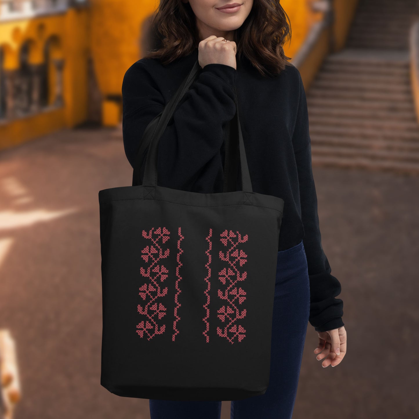 Tote bag en coton bio « Bordados vianenses »