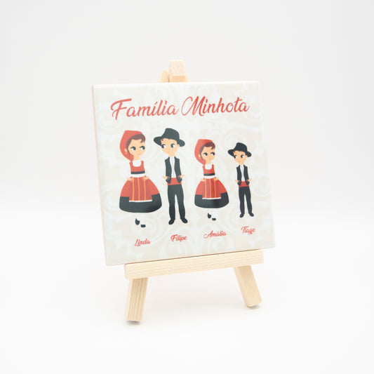 Azulejo « Família Minhota » personnalisable