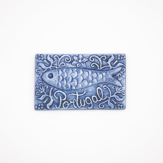 Magnet « Sardine relief » en céramique