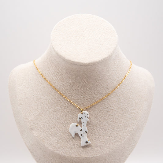 Collier "Coq de Barcelos blanc"