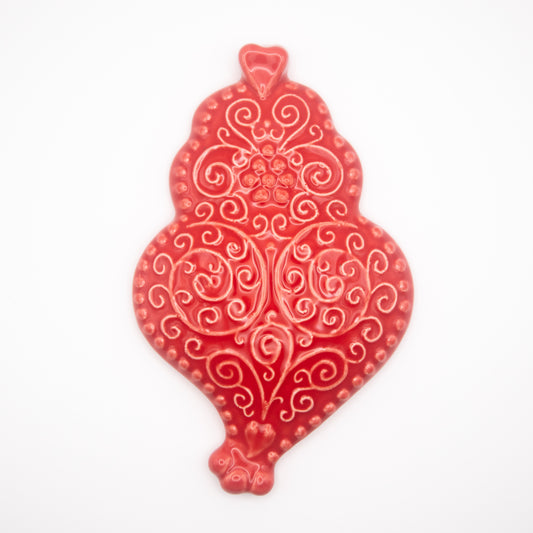 Coeur de Viana en céramique rouge