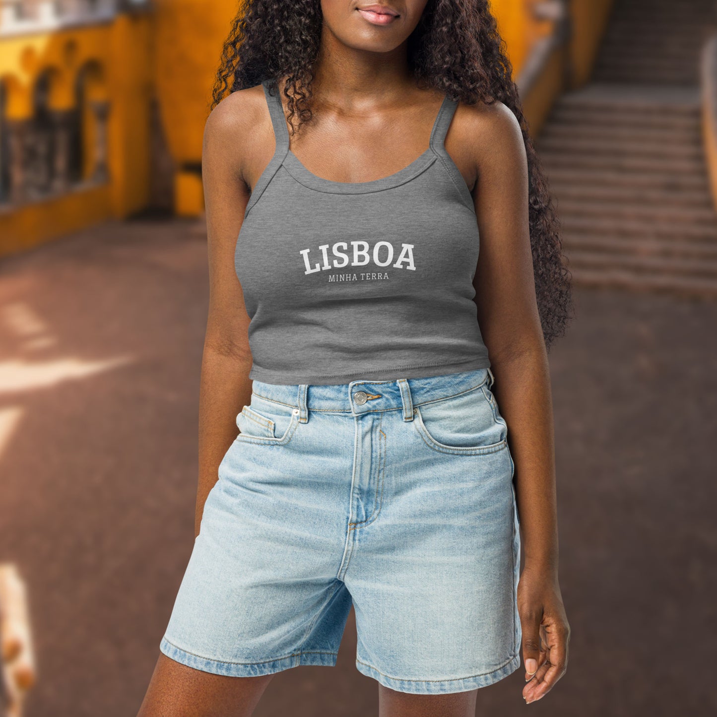 Débardeur côtelé « Lisboa, Minha Terra »