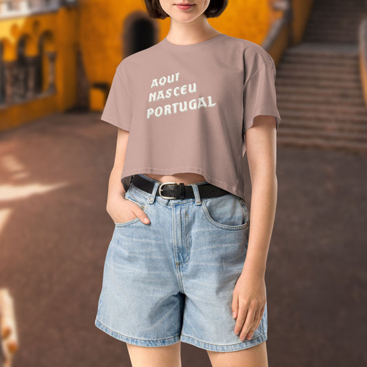 Crop top « Aqui Nasceu Portugal »