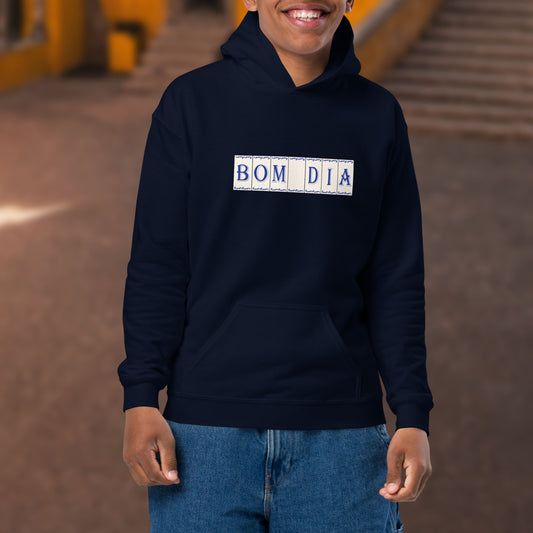 Sweat à capuche enfant « Azulejos Bom Dia »